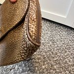 Borbonese Redwall Brown Leather‎ Made In Italy Vintage Top Zip Crossbody Purse Photo 13