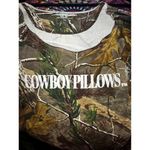 Cowboy Pillows Camouflage Long Sleeve Shirt Womens Cut Neck Tree Bark Print XL Brown Photo 5