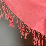 Splatter Paint Scarf Pink Fringe Eclectic Square Art to Wear Funky Colorful Photo 3