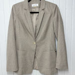 Calvin Klein Notch collar Women's Light Tan Blazer Size 10PL Photo 0
