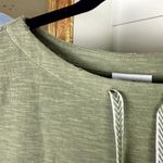 J.Jill  Cotton Blend Pullover Sweatshirt Kangaroo Pocket Olive Size Large Photo 3