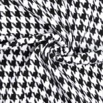 Houndstooth Black White Soft Knit Scarf New Alabama Skinny Long Fringe Unisex Photo 7