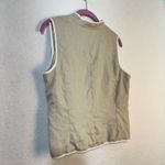 Talbots  VTG Linen Blend Sleeveless Wrap Top & A-Line Skirt White Trim Set Wmn 14 Photo 7