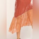 Free People  Rose Lacey Midi Skirt Canyon Arroyo Pink Boho Lace Size 10 Photo 3