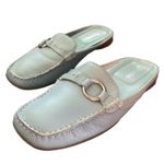 st. john's bay St. John’s Bay Blue Leather Flex Form Slip On Mule Slide Size 7 Photo 6