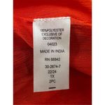 Roaman's Orange Beaded Crinkle Tunic Blouse Plus Size 1X(22/24 Sheer Cover Photo 7