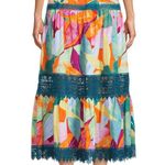 Time and Tru Colorful Floral Maxi Skirt Pink Size XS Photo 2