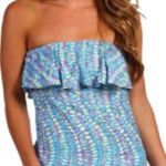 Lilly Pulitzer  Wiley ruffle clam jam seashell tube top blue pink M pullover Photo 0