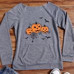Halloween Sweatshirt, XL Gray Photo 0