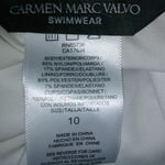 Carmen Marc Valvo 10 Snake Zip Sides One Piece Swim Suit in White Photo 4