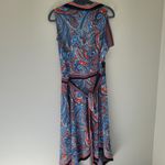 New York & Co Red and Blue Paisley Dress NWT Factory Size Tag Defect Photo 4