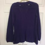 Oscar de la Renta Vintage  Purple Cashmere Plunge Neckline Sweater Size M Photo 6