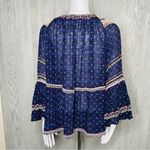 Free People  women’s Talia embroidered blouse shirt  bell shelve flair small Photo 6