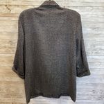 Vtg Mitchell Mitchell Womens 14 Blazer Long 3/4 Ruched Sleeves 80s Shoulder Pads Gray Photo 5