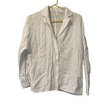 Aritzia Wilfred  Button down Shirt Blouse white 100% Organic Linen Size XS Luxury Photo 0