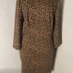 Spense Round Neck Leopard Pattern Shift Dress 10 Animal Print Corporate Siren Brown Photo 0