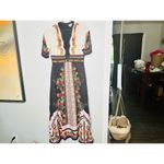 SALONI Tabitha 100% Silk Black Red A Photo 4