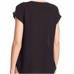 Philosophy Apparel small black short sleeve chiffon top sleek &professional Photo 1