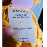 DONNI Yellow 100% Cotton Long Sleeve Front Button Tunic Maxi Shirt Dress Size L Size L Photo 12