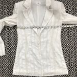 LPA Revolve White Beaded Blazer Shoulder Pads Photo 6