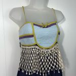 Anthropologie Lilka Patchwork Beaded Floral Embroidered Art Deco Tank Dress 6 Photo 1