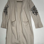 Coco + Carmen  Womens Cream Colored Long Cardigan Long Sleeve Open Front S/M‎ Photo 0