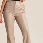 Abercrombie & Fitch Curve Love Vegan Leather Slim Flare Pants in Taupe 29/8 Photo 0