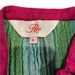 Roja Multicolored Floral Beaded Fringe Wool Skirt XL Purple Photo 7