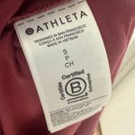 Athleta  | Women's Burgundy Red Outbound V Neck Short Sleeve Athletic Top, Size S Photo 5