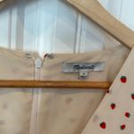Madewell Cream Strawberry Print Silk Dress Size 4 Photo 7