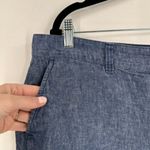 Old Navy High Rise Linen Blend Everyday shorts size 14 blue Large Chambray Photo 2