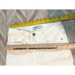 Just Black Womens Size 26 White High Rise Frayed Hem Cropped Jeans Photo 6