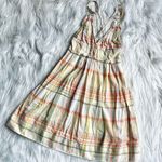 To The Max Yellow Orange Plaid Print Dress Photo 0