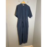 Everlane  Women's The Fatigue Short Sleeve Jumpsuit Organic Cotton Blue Size 16 Photo 2