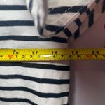 ALC Frank A.L.C. Black White Stripe Ruffle Short Sleeve Carrie Shirt Women's size Medium Photo 5