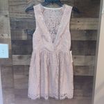 Tobi  Blush Lace Overlay Sleeveless Plunging Neckline Mini Dress, NWT Photo 3