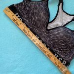 U.S. Polo Assn. sports bra black gray key hole racer back lightly padded size L Photo 6