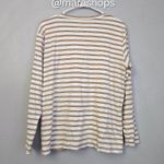 LAKE Pima Long Sleeve Weekend Pajama Shirt in Bark White Size XL Photo 3