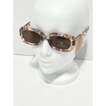 True Craft  Small Rectangle Marble Tortoise Shell Printed‎ Sunglasses Clear Brown Photo 1