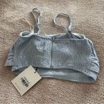 Hello Molly so particular linen blue criss cross crop top Photo 4