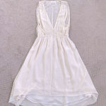 Wilfred Aritzia  Silk Georgette Plunge Mini Dress XXS - Cream Photo 0