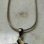 Sterling Silver Pink Stone Plumeria Hawaiian Flower Pendant Necklace 16” Photo 0