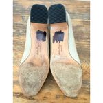 Salvatore Ferragamo Vintage  Beige Leather Square Toe Block Heel Pumps Size 7.5 B Photo 10