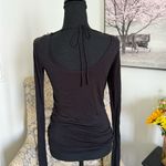 BCBGMAXAZRIA Miley Cyrus Charcoal Gray Knit Top Photo 2