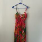 Anthropologie Farm Rio x  Ruched Tie-Front Tropical Resort Colorful Dress Size XS Photo 3