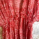 Victoria's Secret  Red Heart Print Sheer Swim Cover-Up One Size‎ Drawstring Waist Photo 1