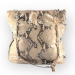 DKNY ᪥ Crossbody Leather Convertible Bag ᪥ Double Chain ᪥ Metallic Python Print Photo 2
