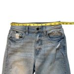 Eunina  Dawn Distressed Frayed Hem High Rise Wide Leg Crop, Sz 1 Photo 9