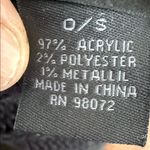 Steve Madden  Black sparkle asymmetrical cable knit turtleneck, poncho one size Photo 5