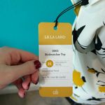 CAbi NWT  La La Land Birdwatcher Top Floral Crossover Flutter Sleeve Womens Sz M Photo 2